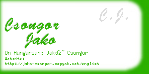 csongor jako business card